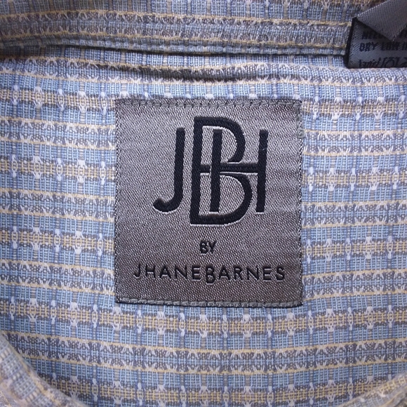 JBH Jhane Barnes Med Button Front Shirt L/S Green - Picture 4 of 6